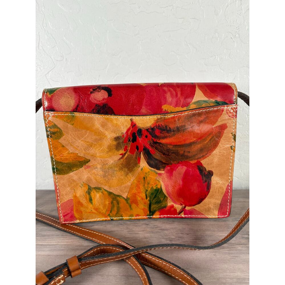 Patricia Nash Van Sannio Floral Leather Crossbody Bag Clutch Colorful Trifold - Picture 2 of 8